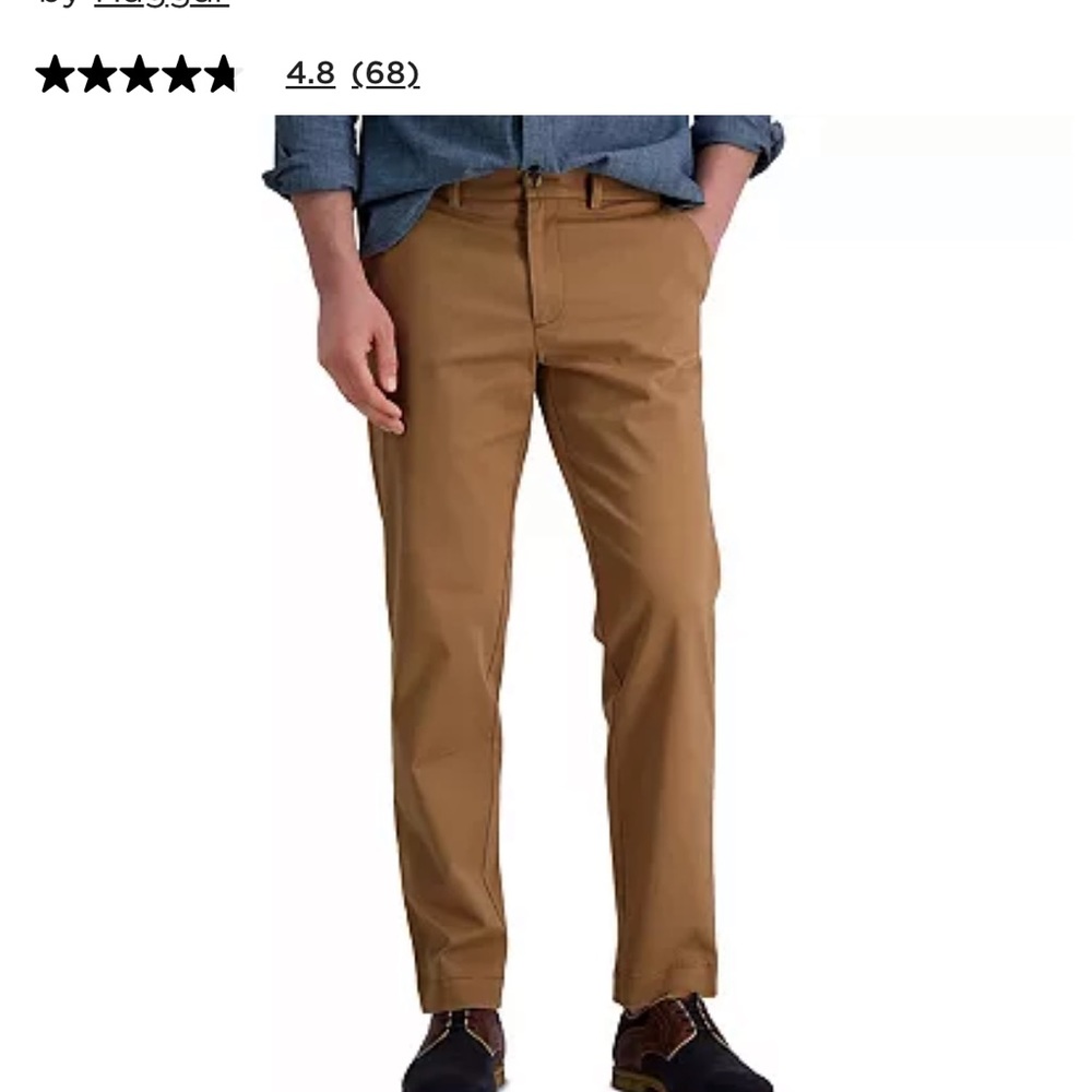 Men Haggar  Life Khaki pants 34x29  NWT $10